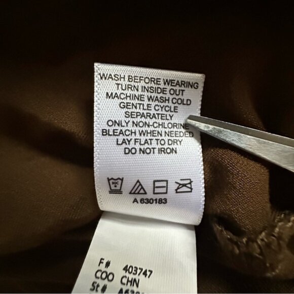 LOGO Lavish Shirt Womens Small Brown Gold Lace Velvet Tunic Scallop Hem Boho - Picture 9 of 10